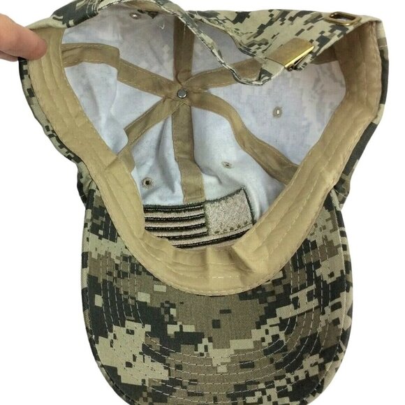 Digital Camo Cap Embroidered American Flag Patch Safe Racks Brand Adjustable - Picture 6 of 6